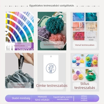 Fürdőgolyó, fürdőszalag és fürdővirág készlet; PE anyag; Zhejiang eredet; Dobozonként 150 darab