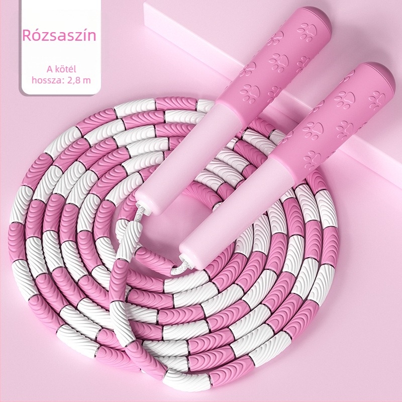 Gyerekeknek szóló bambusz ugrókötél, 2,8 m, TPE anyag, kezdőknek