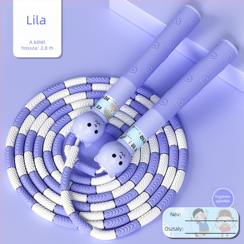 Gyerekeknek szóló bambusz ugrókötél, 2,8 m, TPE anyag, kezdőknek