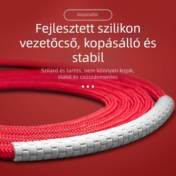 Pamutból készült vezeték nélküli ugrókötél felnőttek és gyerekek számára — edzés és zsírégetés