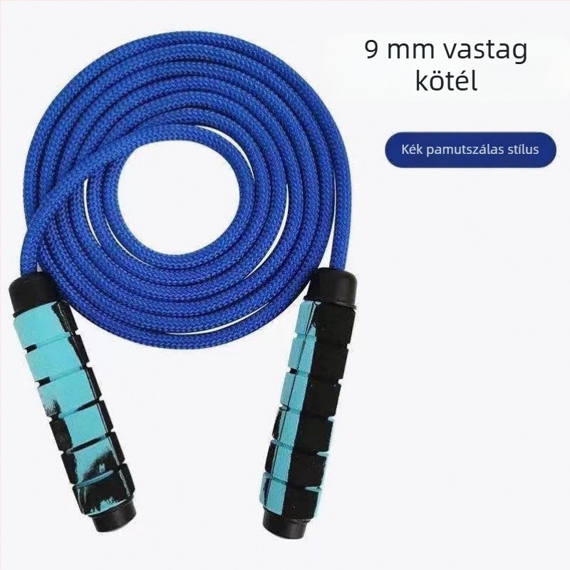 Pamutból készült vezeték nélküli ugrókötél felnőttek és gyerekek számára — edzés és zsírégetés