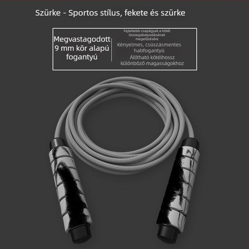 Pamutból készült vezeték nélküli ugrókötél felnőttek és gyerekek számára — edzés és zsírégetés