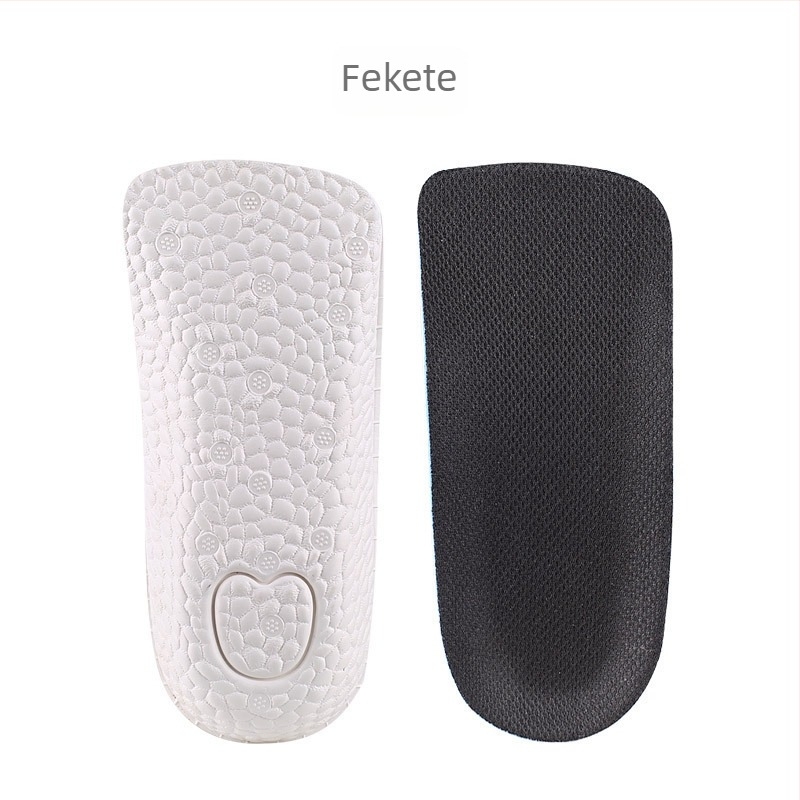 Magasságnövelő fél talpbetét, uniszex, könnyű EVA és lélegző hálós szerkezet; modell 036, alkalmas sportcipőkhöz és bőrcipőkhöz.