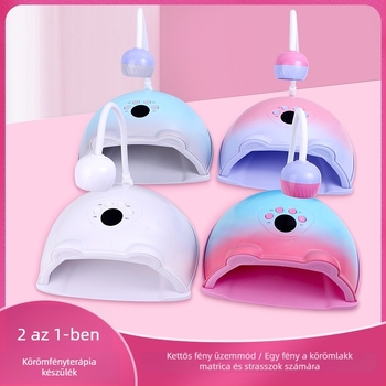 HS-887 Kétfunkciós manikűr készülék fototerápiás és keményítő lámpával, forgatható asztali körömszárító