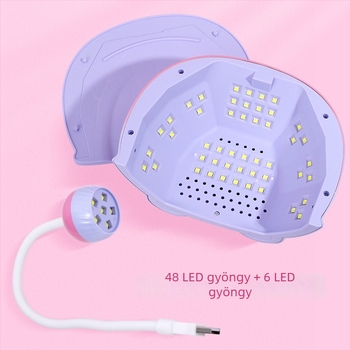 HS-887 Kétfunkciós manikűr készülék fototerápiás és keményítő lámpával, forgatható asztali körömszárító