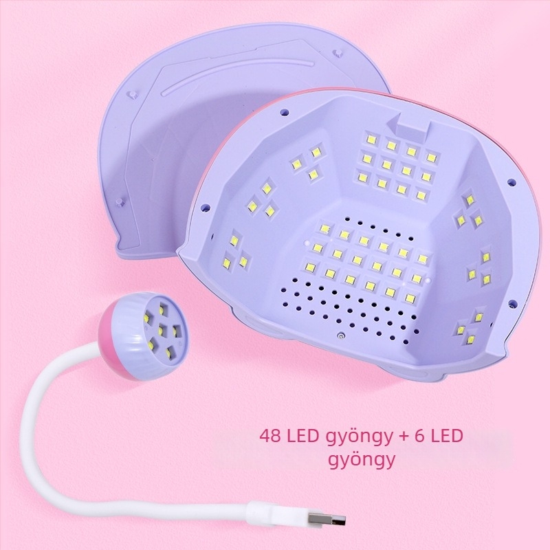 HS-887 Kétfunkciós manikűr készülék fototerápiás és keményítő lámpával, forgatható asztali körömszárító