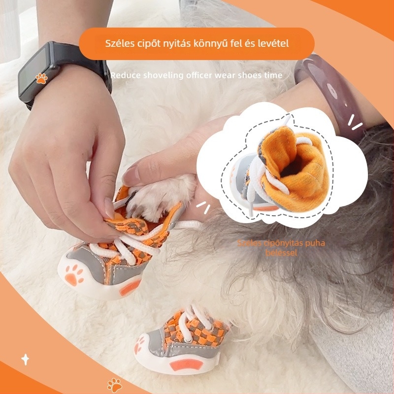 Kutya vászoncipő pántokkal - csúszásmentes, vízálló, meleg és kopásálló