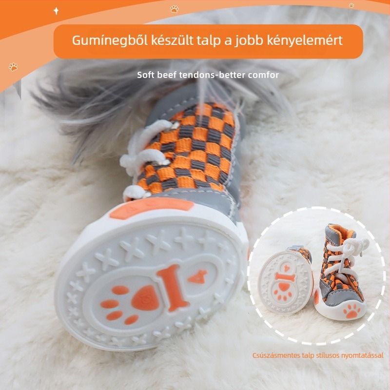 Kutya vászoncipő pántokkal - csúszásmentes, vízálló, meleg és kopásálló