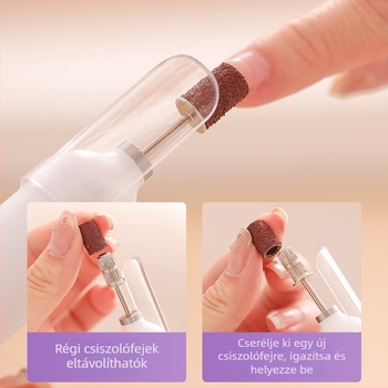 Többfunkciós manikűr készlet: 2 az 1-ben elektromos körömpolírozó lámpával és polírozó tollal, modell Ys-mj003, Zhejiang eredet, alapcsomag