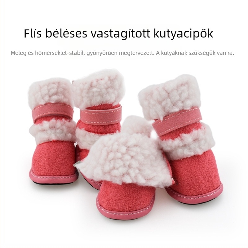 Petrich Báránygyapjú kutyacipő – meleg, csúszásmentes téli cipő háziállatoknak