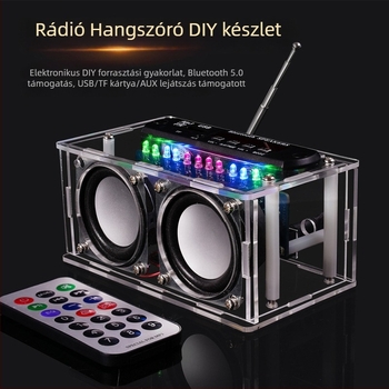 DIY rádió audió készlet: erősítő, Bluetooth hangszóró, FM spektrum, forrasztási gyakorlat