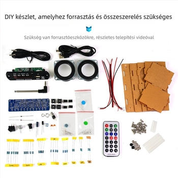 DIY rádió audió készlet: erősítő, Bluetooth hangszóró, FM spektrum, forrasztási gyakorlat