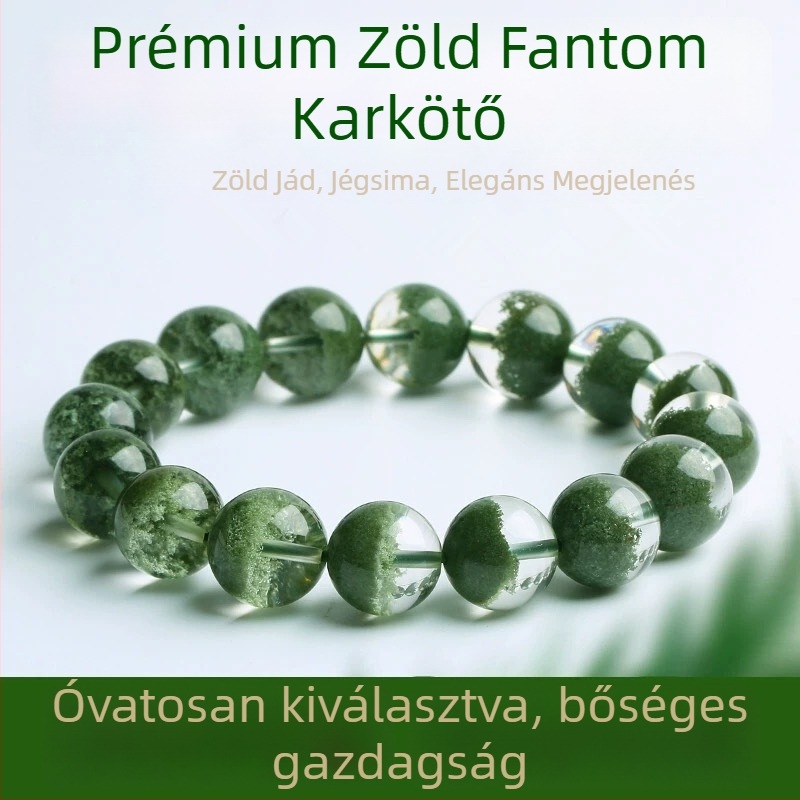 Uniszex szellemkristály karkötő – Kristályos szerkezet, Anyag: Kristály, Egyedi csomagolás