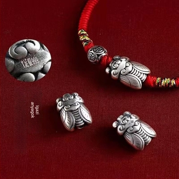 Kézzel szőtt karkötő ezüst bevonattal, retro ihletésű, magas minőségű kiegészítő, pár-stílus, kínai stílus (Anyag: réz-plasztik; Feldolgozás: elektroplating; Stílus: pár, kínai; Forma: állat/állatöv; Kategória: kézrevaló)