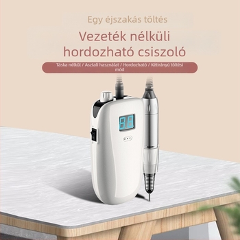 Töltőre csatlakoztatható elektromos körömpolírozó, hordozható, modell 8002, márka Pinchuang