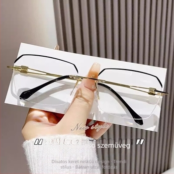 Keret nélküli olvasószemüveg, vintage irodalmi retro stílus, fotokróm lencsék anti-kék fény védelemmel idősebb férfiaknak, kis arcúak számára