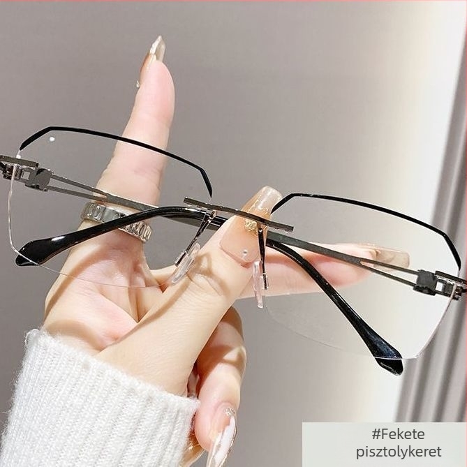 Keret nélküli olvasószemüveg, vintage irodalmi retro stílus, fotokróm lencsék anti-kék fény védelemmel idősebb férfiaknak, kis arcúak számára