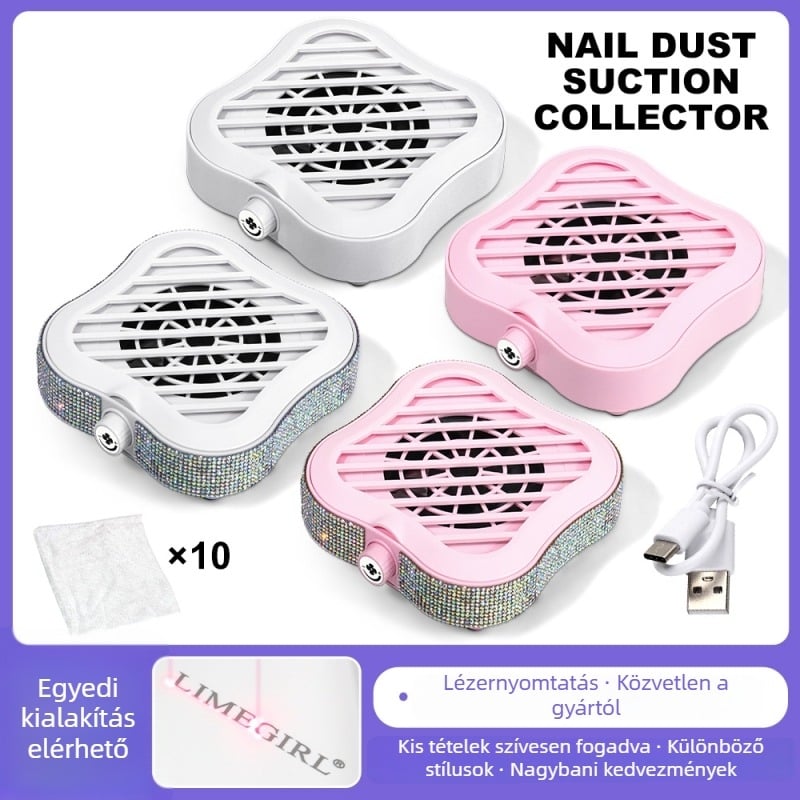 Körmös porszívó – mini, nagy szívóerő, csendes működés, por szűrő, műanyag burkolat