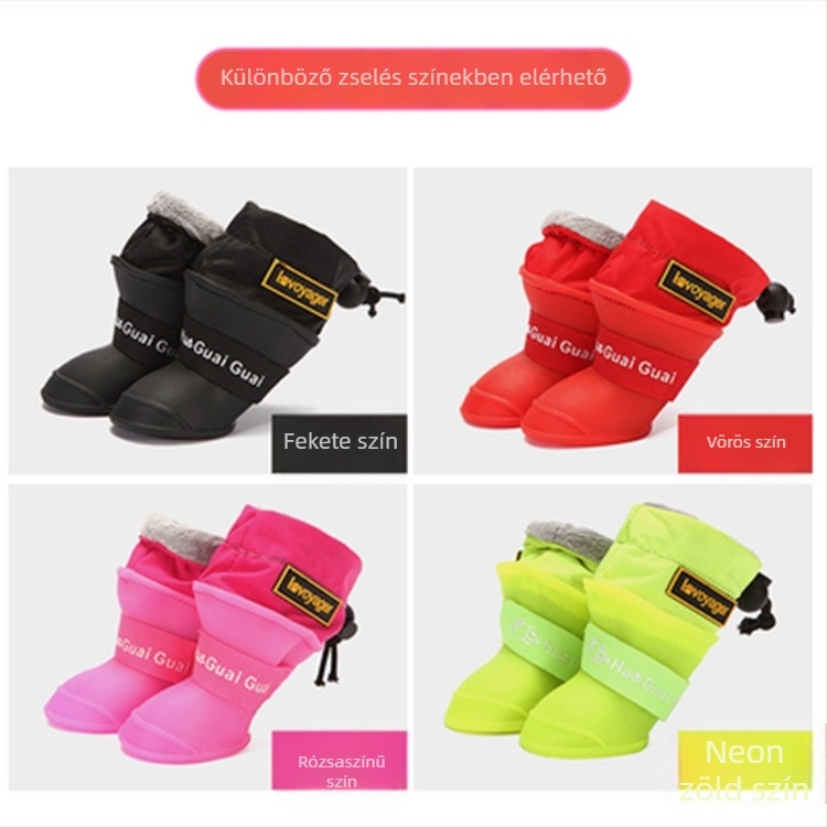 LOVOAGER Szilikon Kutya Cipő – Vízálló, Csúszásmentes, Tartós, Szabadidős Stílus