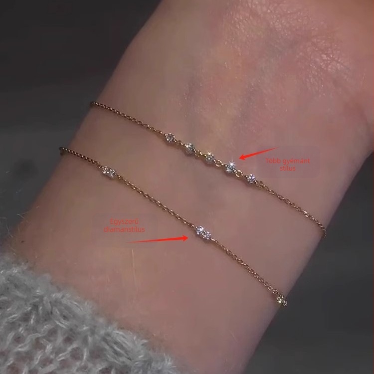 Női karkötő, geometriai forma, réz-plasztik ötvözet, elektroplakolás, irodai női stílus, 2025 nyár