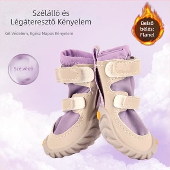 Textilből készült kutyacipő, vízálló, minden évszakra, csúszásmentes, kopásálló