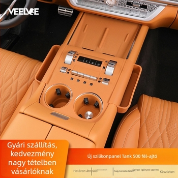 Veelvee ABS szilikon belső kiegészítők a középkonzolhoz — központi vezérlő félcsomag szilikon pad, telepítés statikus matricákkal, kompatibilis a váltópanellel és a pohártartó zónával
