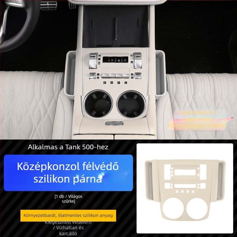 Veelvee ABS szilikon belső kiegészítők a középkonzolhoz — központi vezérlő félcsomag szilikon pad, telepítés statikus matricákkal, kompatibilis a váltópanellel és a pohártartó zónával