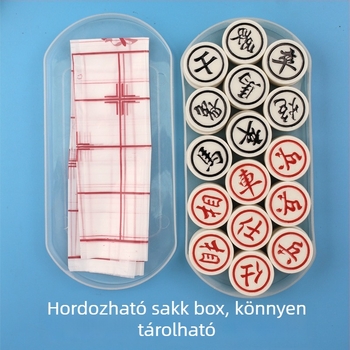 Műanyag kínai sakk készlet, hordozható utazási kiadás, edző sakk játék, 7–60 éveseknek