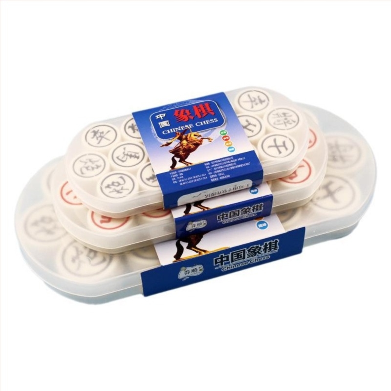 Műanyag kínai sakk készlet, hordozható utazási kiadás, edző sakk játék, 7–60 éveseknek