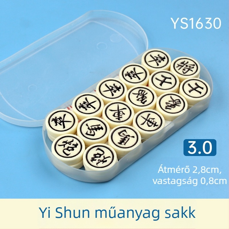 Műanyag kínai sakk készlet, hordozható utazási kiadás, edző sakk játék, 7–60 éveseknek