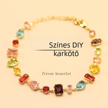 Miaoyue Jewelry cirkón geometriai karkötő | Friss és édes stílus | Női kéz ékszere