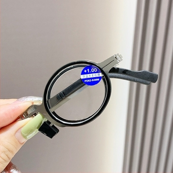 Összecsukható fém keretes olvasó szemüveg, ultra vékony, kékfény-védelem, UV-védelem, PC lencsék