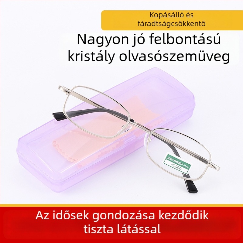 Olvasószemüveg pillangó kerettel, teljes keret, üveg lencsék, modell 608-3#