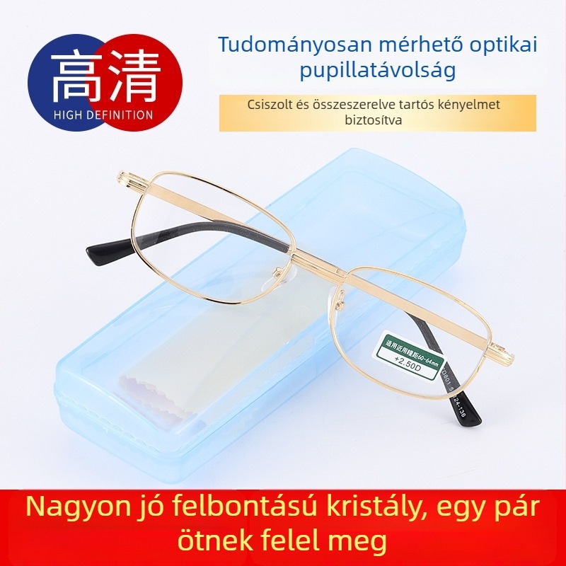 Olvasószemüveg pillangó kerettel, teljes keret, üveg lencsék, modell 608-3#