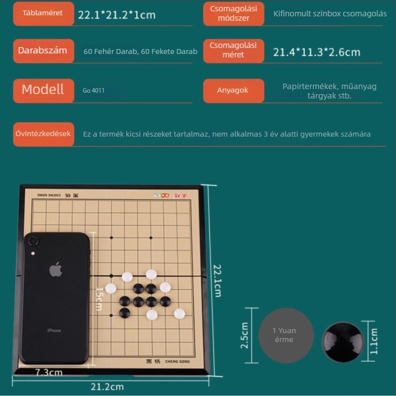 Mágneses összecsukható többjátékos sakkkészlet műanyag figurákkal – tartalmaz dáma, Gomoku, repülő sakk és kínai sakk; hordozható