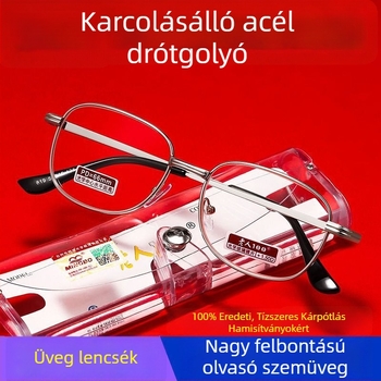 Old Man 100 olvasó szemüveg, fém teljes keret, gyanta lencsék, aszferikus, uniszex, felnőtteknek