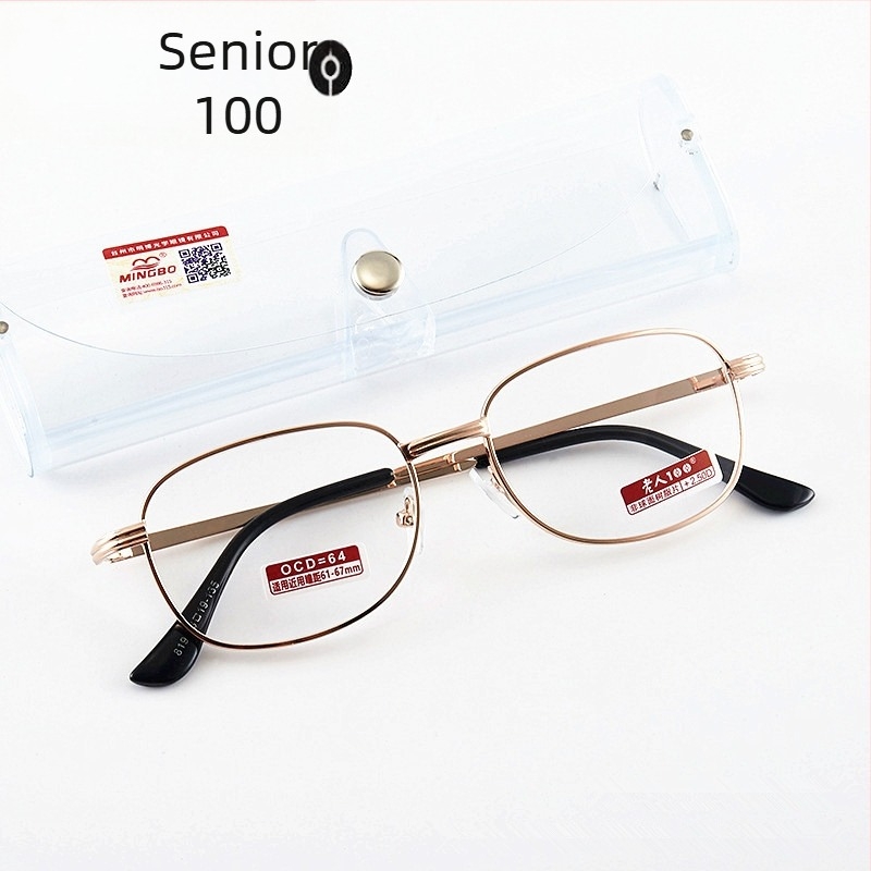 Old Man 100 olvasó szemüveg, fém teljes keret, gyanta lencsék, aszferikus, uniszex, felnőtteknek