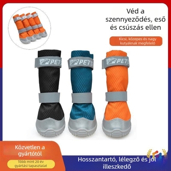 Vízálló kutyás esőcsizmák, csúszásmentes és kopásálló, kültéri magas szárú dizájn