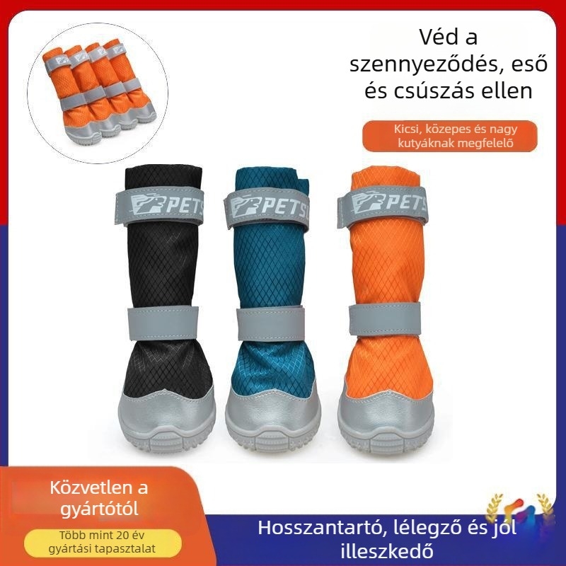 Vízálló kutyás esőcsizmák, csúszásmentes és kopásálló, kültéri magas szárú dizájn