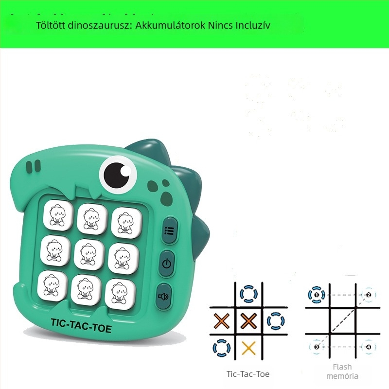 4 az 1-ben/5 az 1-ben Multifunkcionális Tic-Tac-Toe tábla – Elektronikus oktatási játék gyerekeknek, kétjátékos interaktív fejlesztés, kéz-szem koordináció, műanyag konstrukció