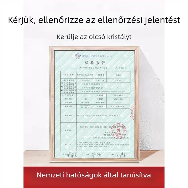 Olvasószemüveg kristály lencsékkel, ultra-könnyű, anti-radiációs, teljes fém kerettel, idős embereknek