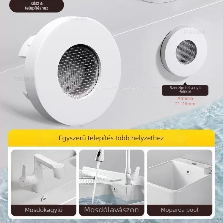 Rozsdamentes acélból készült mosogató túlfolyófedél, beépített használathoz, könnyed luxus stílus, elektroplakálás felülettel, a Chaochen kitchen and bathroom