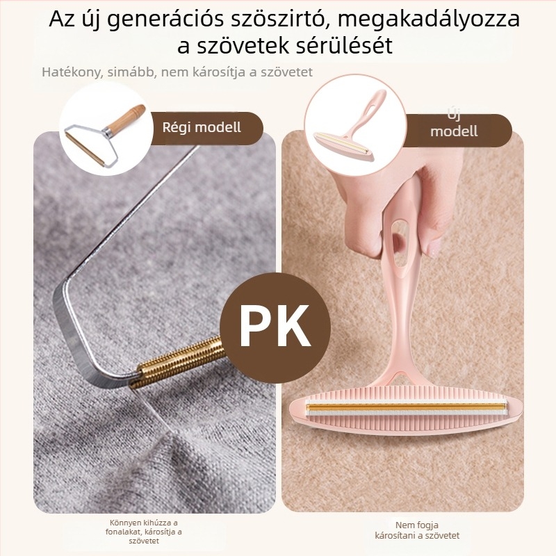 Kézi ruhaszöszmentesítő kabátokhoz és pulóverekhez — hordozható, kettős használatú, polipropilén test