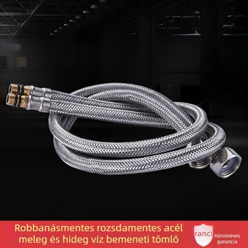 Rozsdamentes acél bemeneti vízcső, robbanásbiztos, univerzális, 4 hajlított szakasz, vastagított