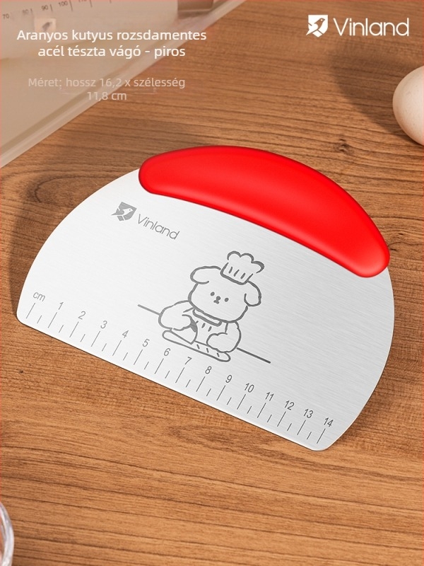 Kézi tésztakeverő rozsdamentes acélból, dagasztó kampóval és tojásfelverővel, otthoni használatra