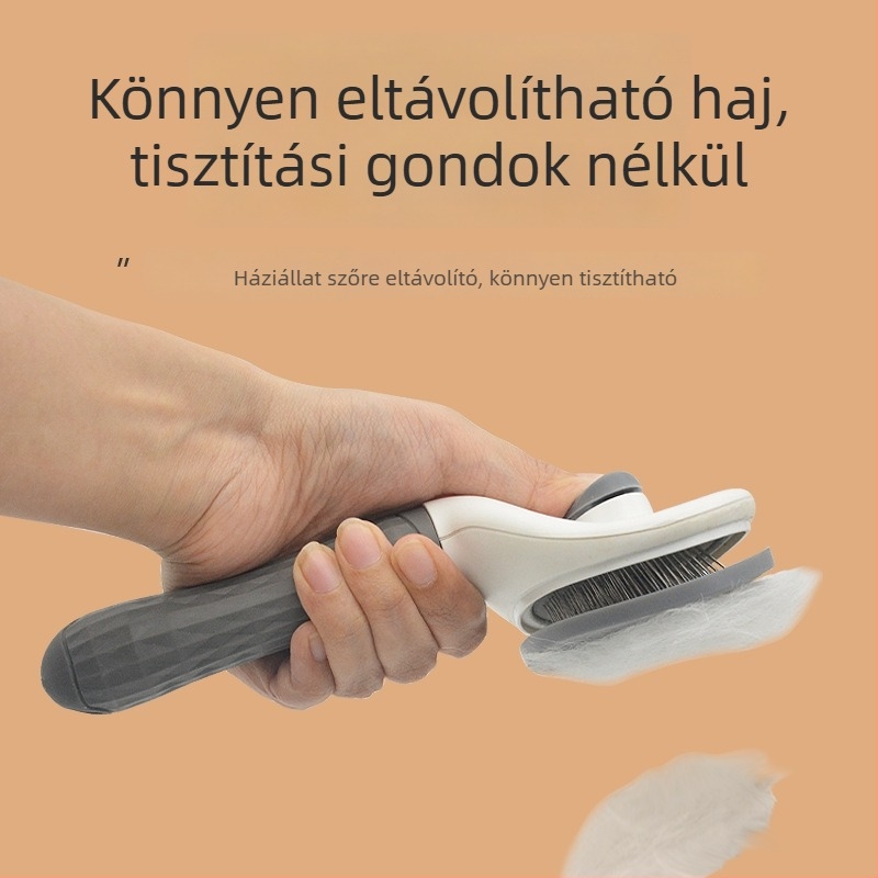 Macskák és kutyák szőrhullás elleni fésű, tűs fésű, ABS anyagú ápoló kefe