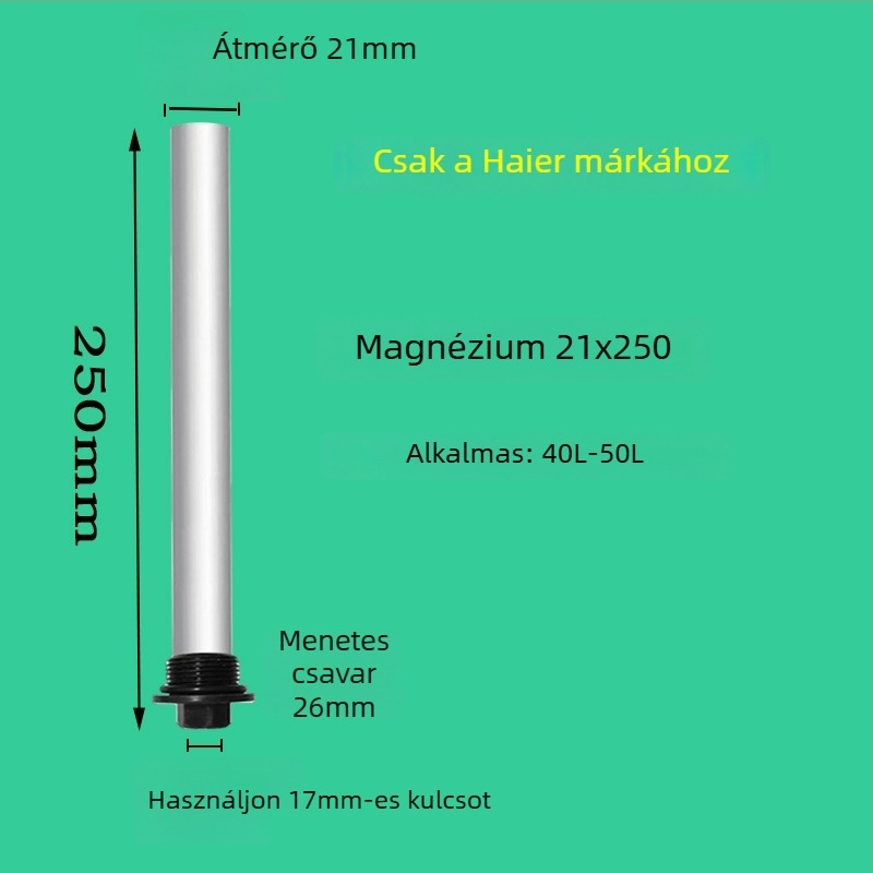 Magnézium-anódrúd Haier elektromos vízmelegítőhöz