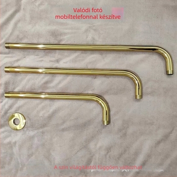 Beépített falba szerelt zuhany-kar – arany felület, anyag: 201 acél, 4-pontos menet, luxus stílus