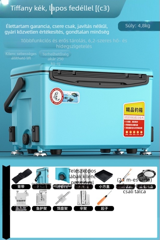 Horgász doboz – ultra könnyű, többfunkciós, ülőhelyként is használható; Márka Day Axe, Kapacitás 32-45, Anyag PP, Eredet Zhejiang