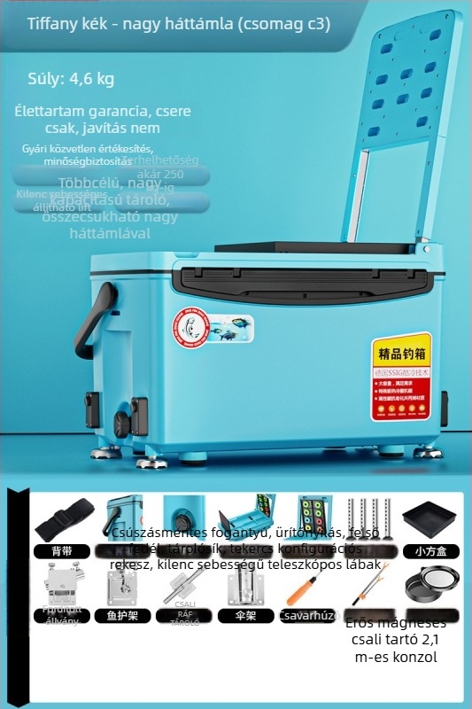 Horgász doboz – ultra könnyű, többfunkciós, ülőhelyként is használható; Márka Day Axe, Kapacitás 32-45, Anyag PP, Eredet Zhejiang